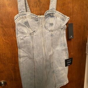 Lulu's Sky Blue Denim Dress